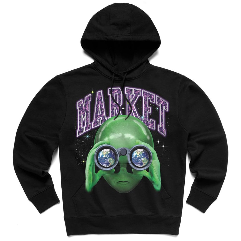 Alien Sightseeing Glow in The Dark Hoodie - Black