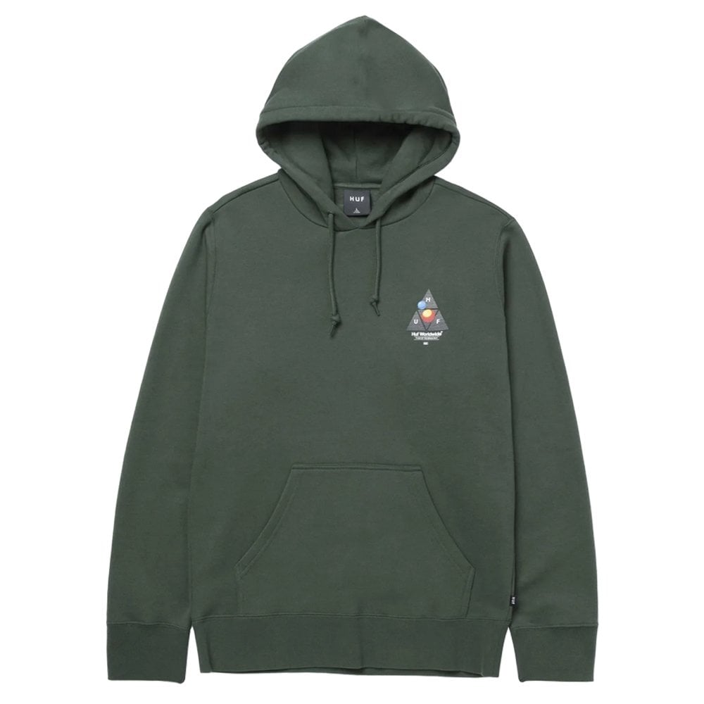 Video Format Triple Triangle Pullover Hoodie - Dark Green