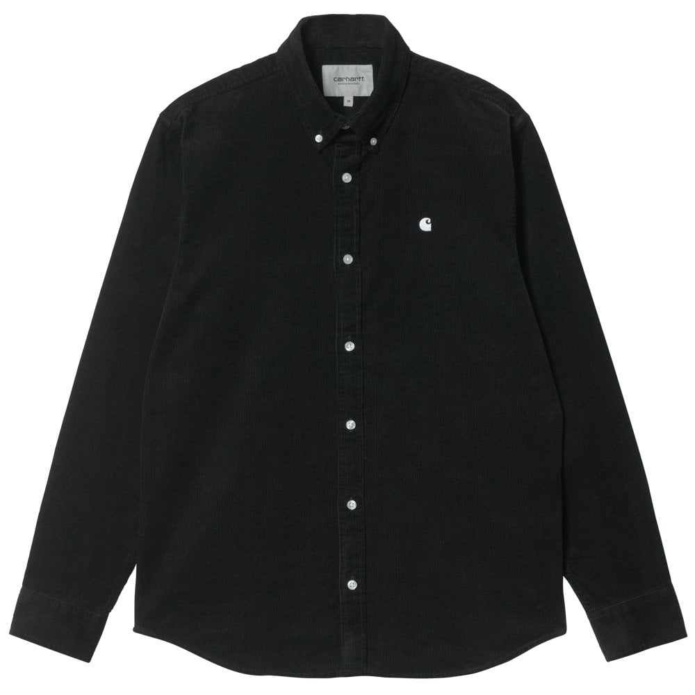Madison Fine Cord Shirt - Black/White