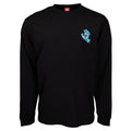 Screaming Hand Chest Long Sleeve T-Shirt - Black