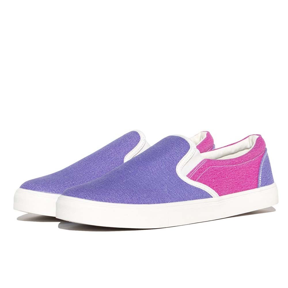 Lord Nermal UV Reactive Slide On Shoes - Blue/Fuchsia
