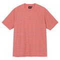 Striped Terry Crewneck T-Shirt - Peach