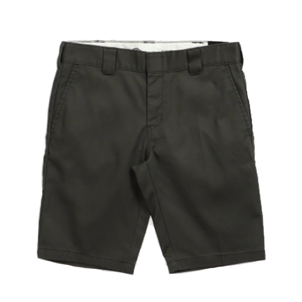 Slim Fit Recycled Shorts - Olive Green