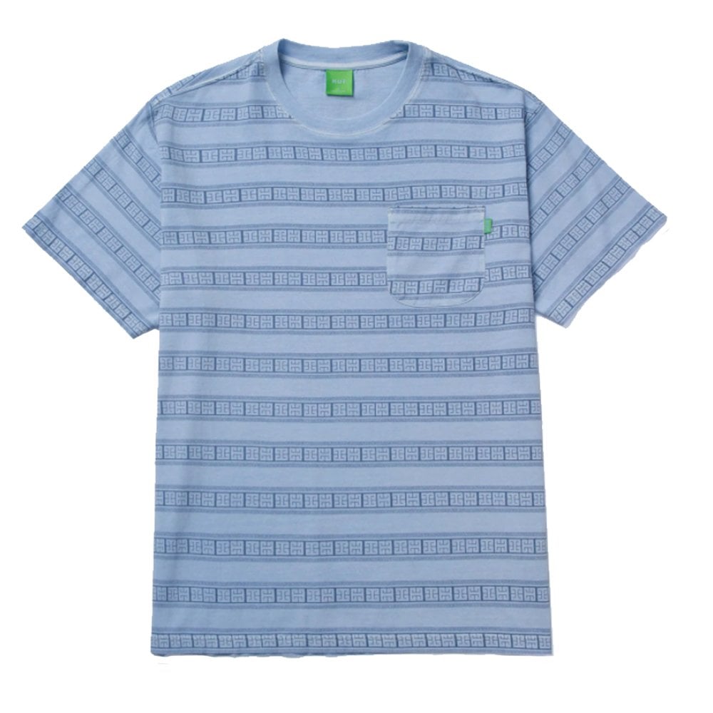 Cooper Stripe Knit T-Shirt - Light Blue