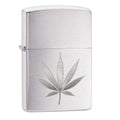 Leaf Design Lighter - Chrome