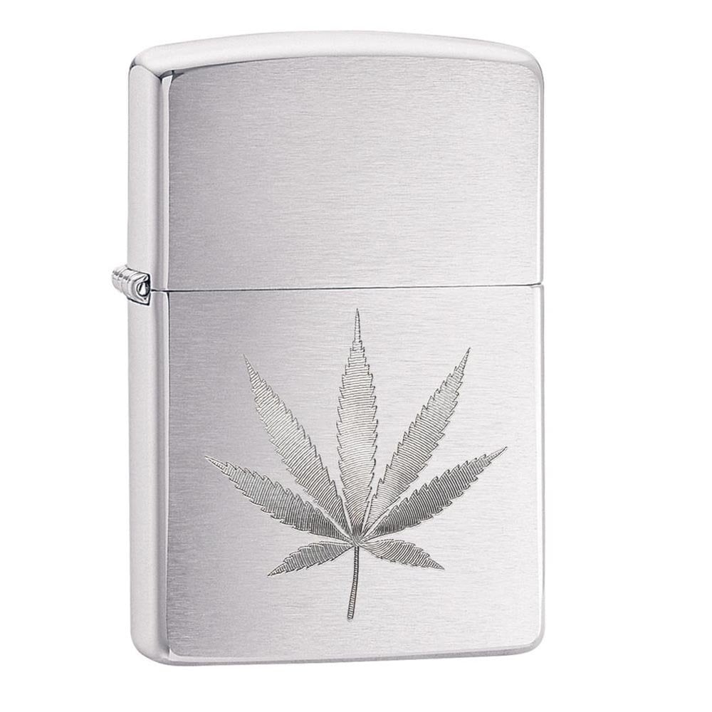 Leaf Design Lighter - Chrome