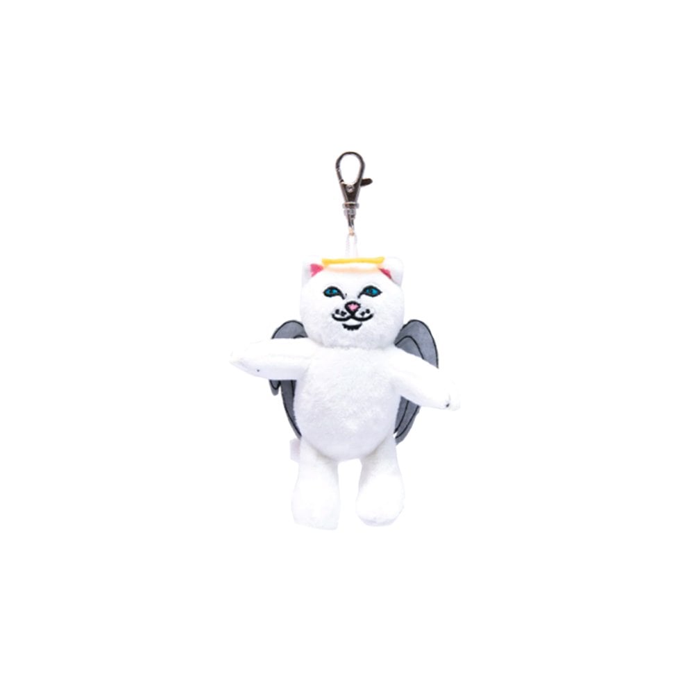 Angel Nerm Plush Keychain  - White