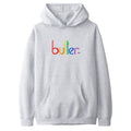 Colours Embroidered Hoodie - Ash Grey