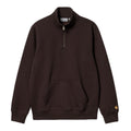 Chase Neck Zip Sweatshirt - Dark Umber