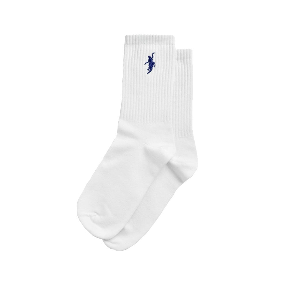 No Comply Socks - White/Blue