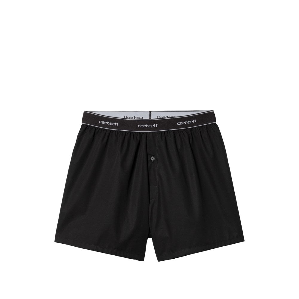 Cotton Script Boxers  - Black