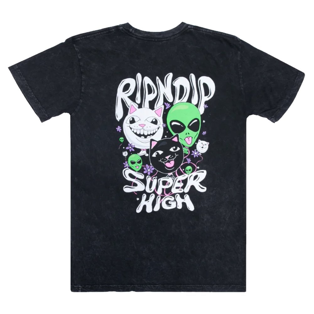 Super High T-Shirt - Blk Min Wash