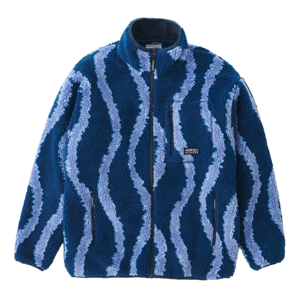 Sherpa Jacket - Navy Swirl