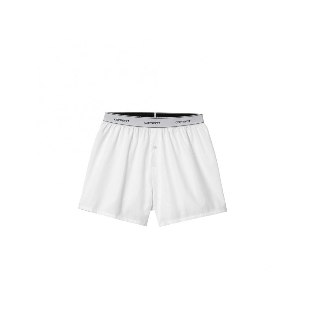 Cotton Script Boxers  - White