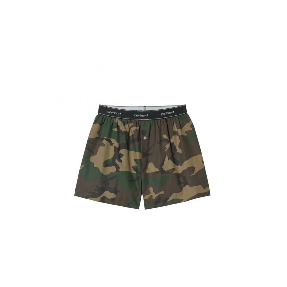 Cotton Script Boxers  - Camo Laurel