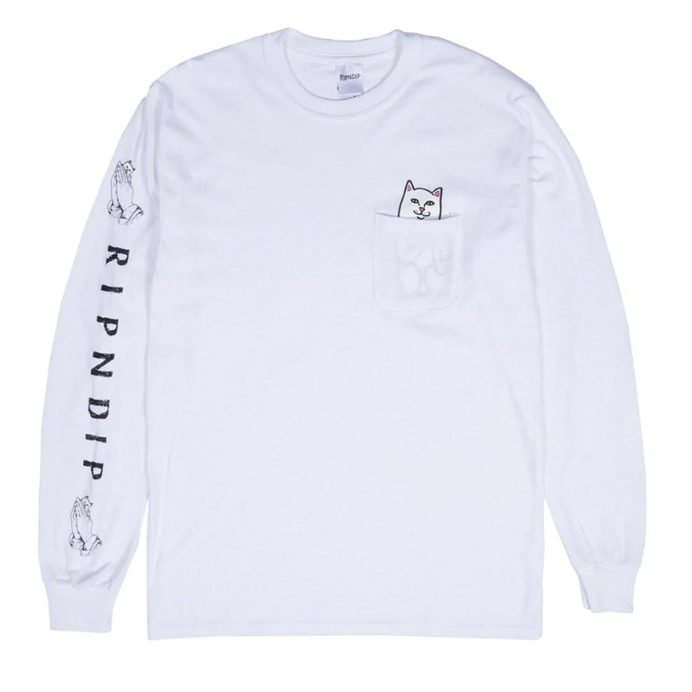 Lord Nermal Pocket Long Sleeve T-Shirt - White
