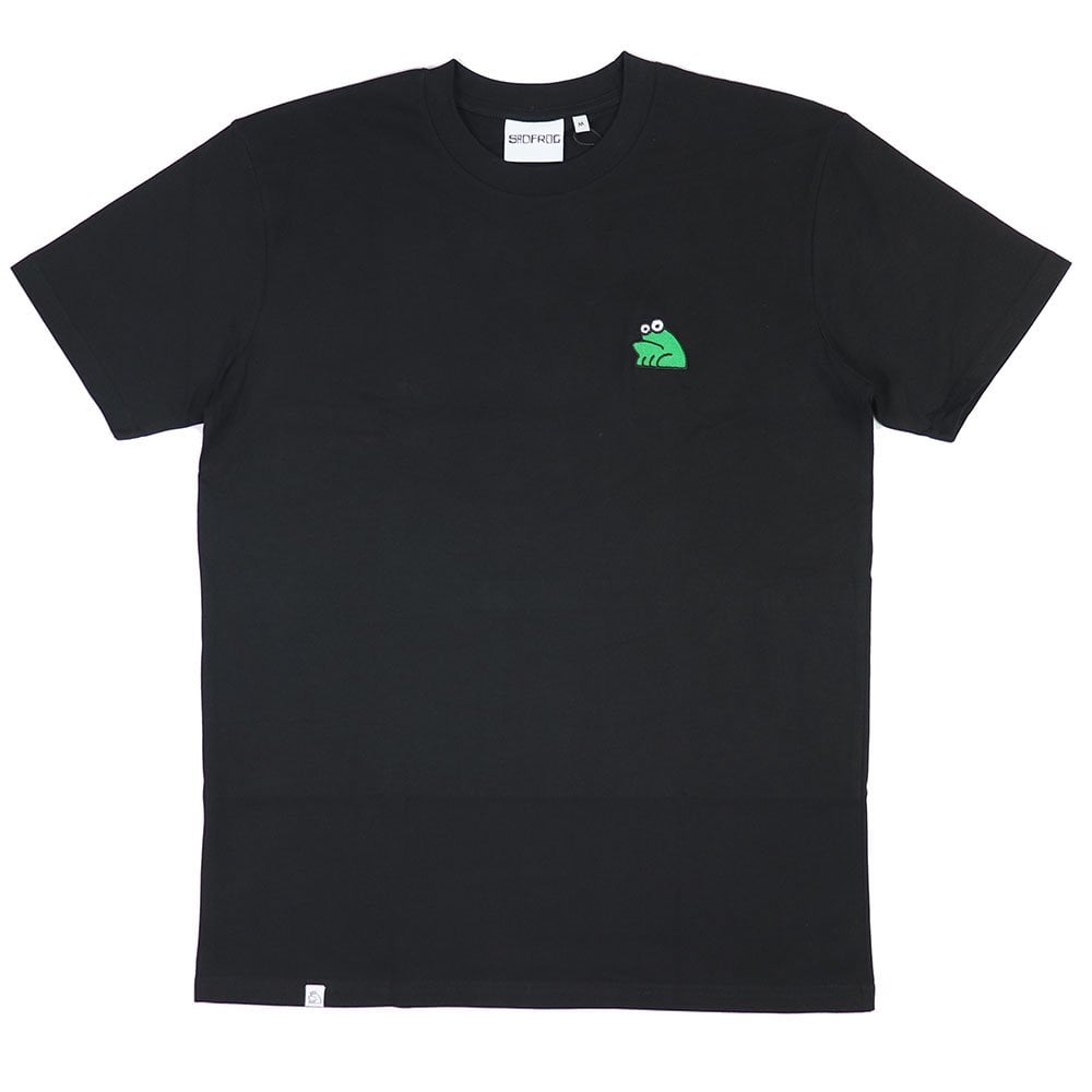 Sad Embroidered T-Shirt - Black
