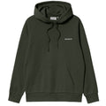 Hooded Script Embroidery Sweatshirt - Boxwood/Wht