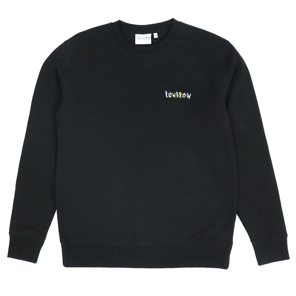 Logo Embroidered Crewneck Sweatshirt - Black
