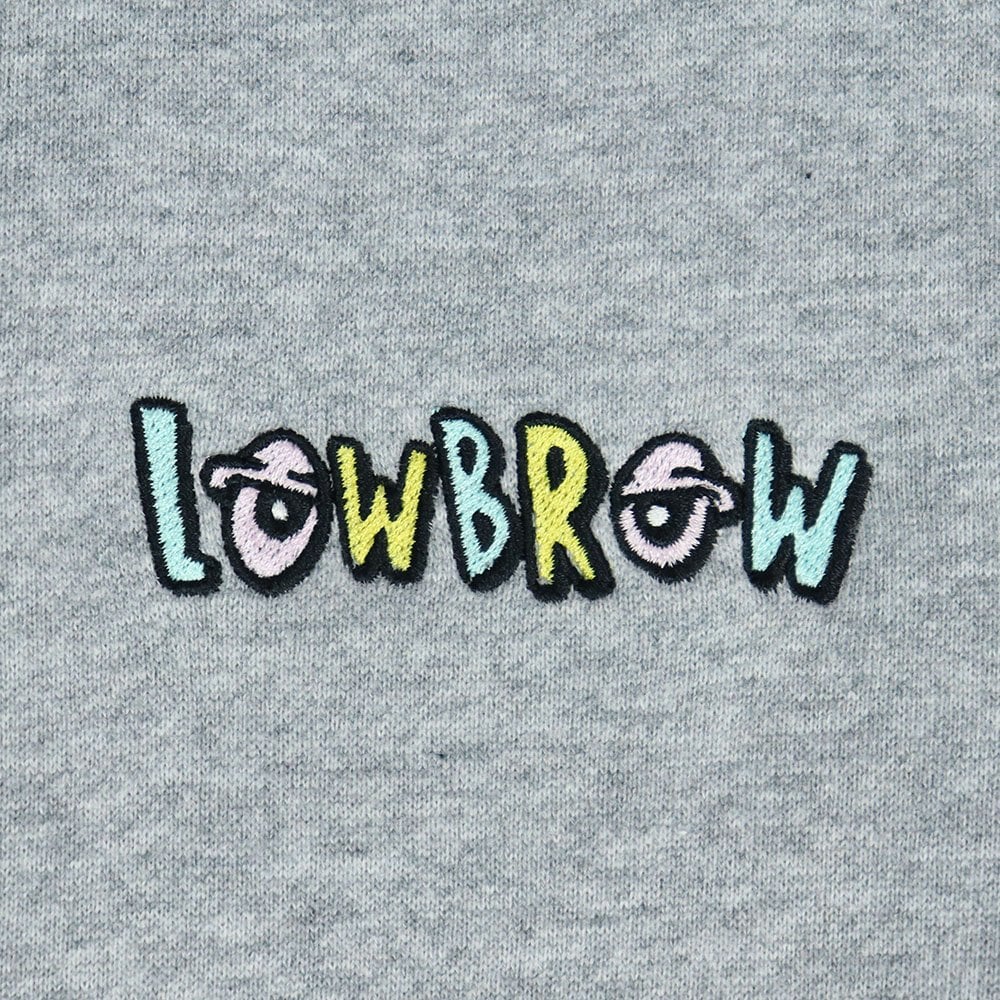 Logo Embroidered Crewneck Sweatshirt - Grey Melange