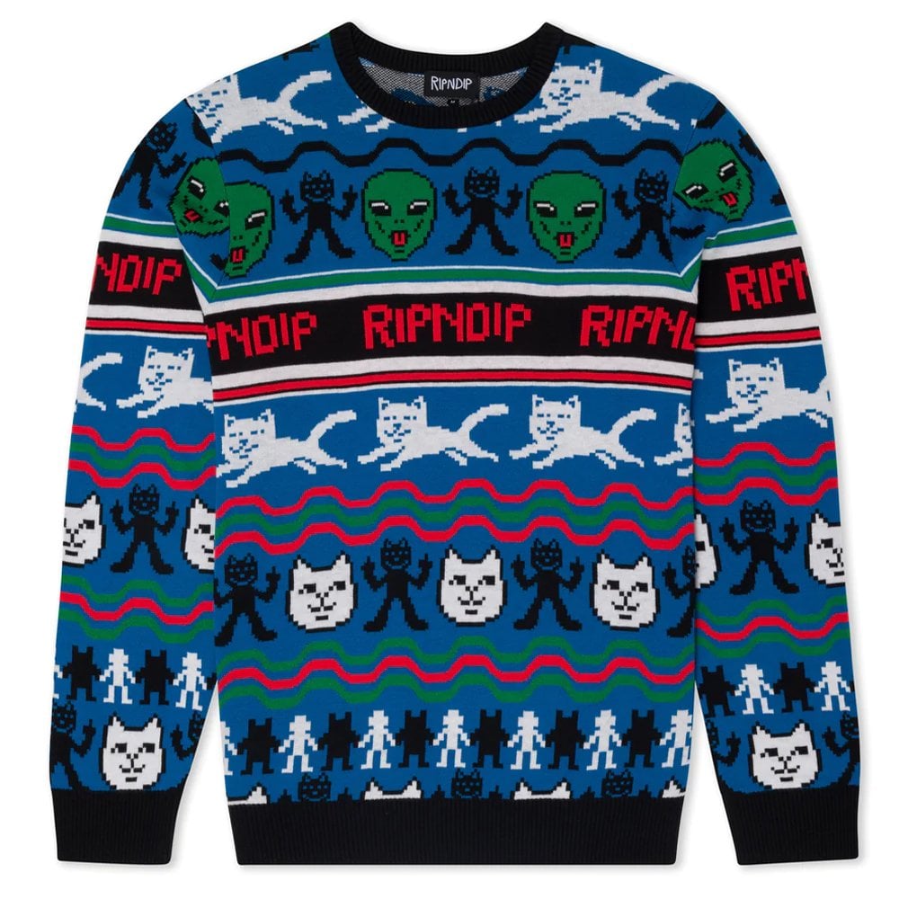 Jolly Holiday Knitted Sweatshirt - Multi
