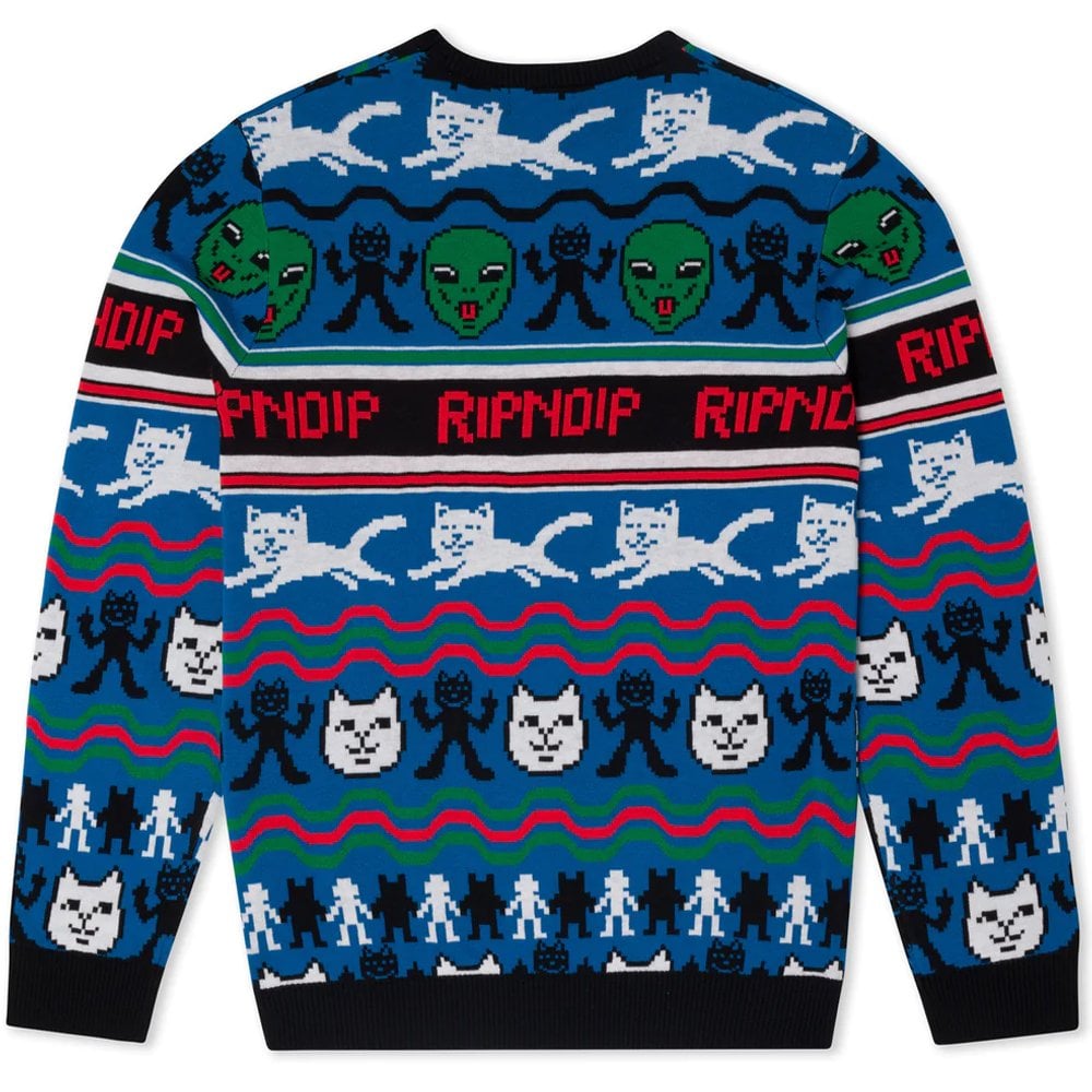 Jolly Holiday Knitted Sweatshirt - Multi