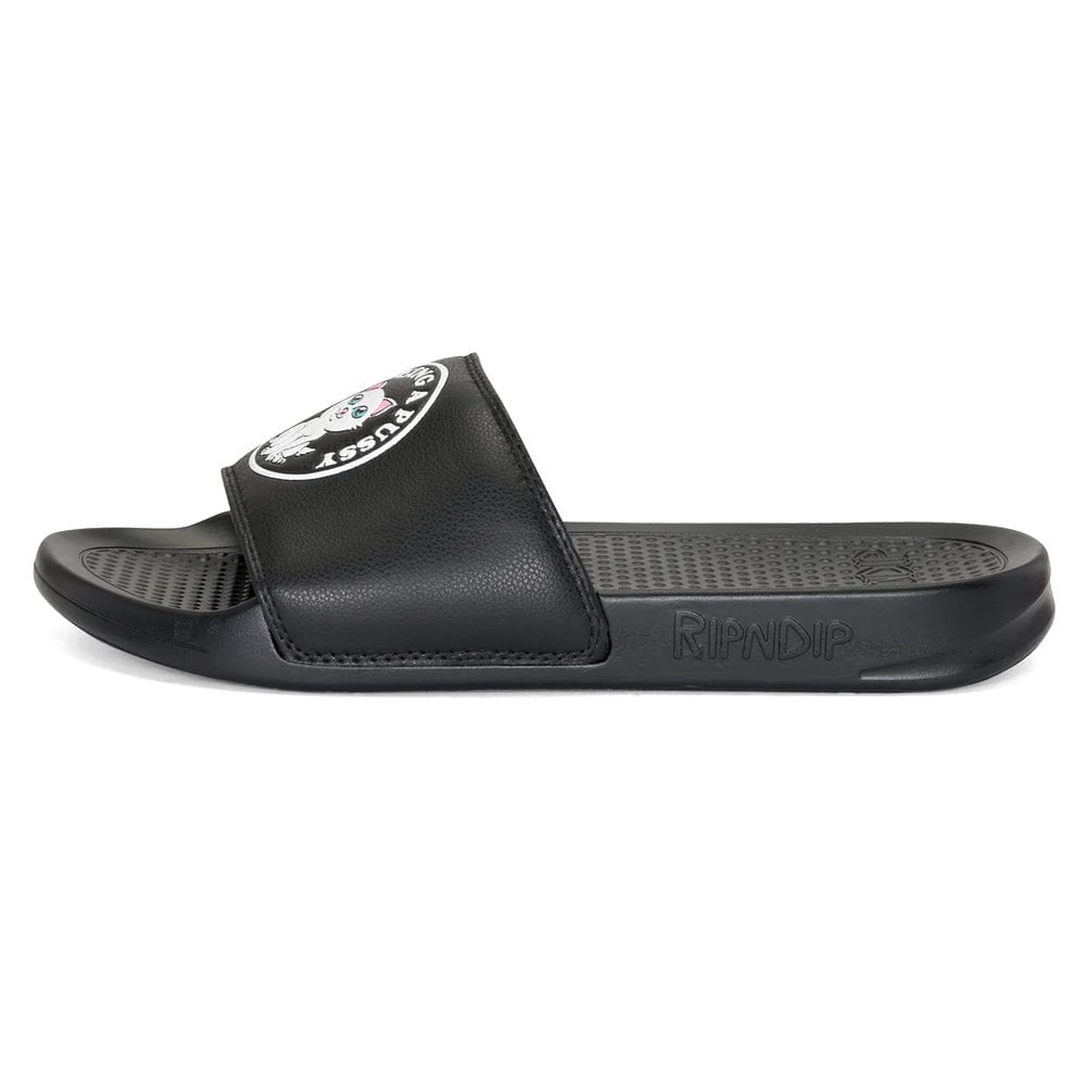 Stop Being A Pussy Slides - Black