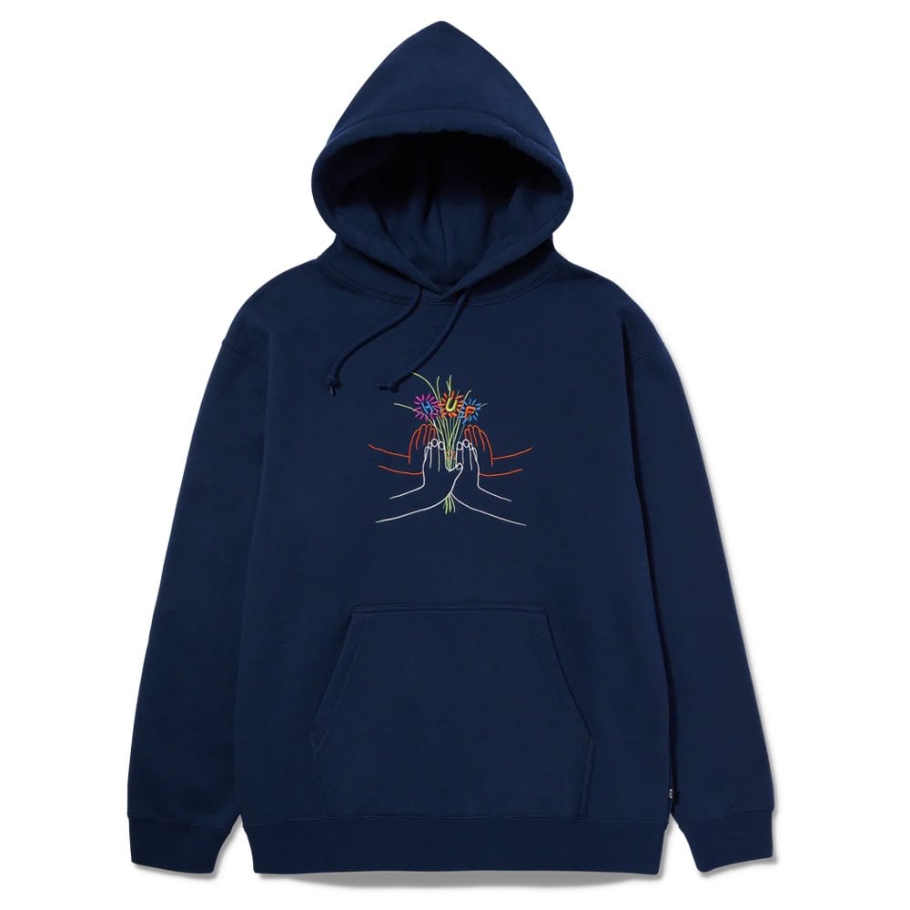 Community Garden Embroidered Hoodie - Navy