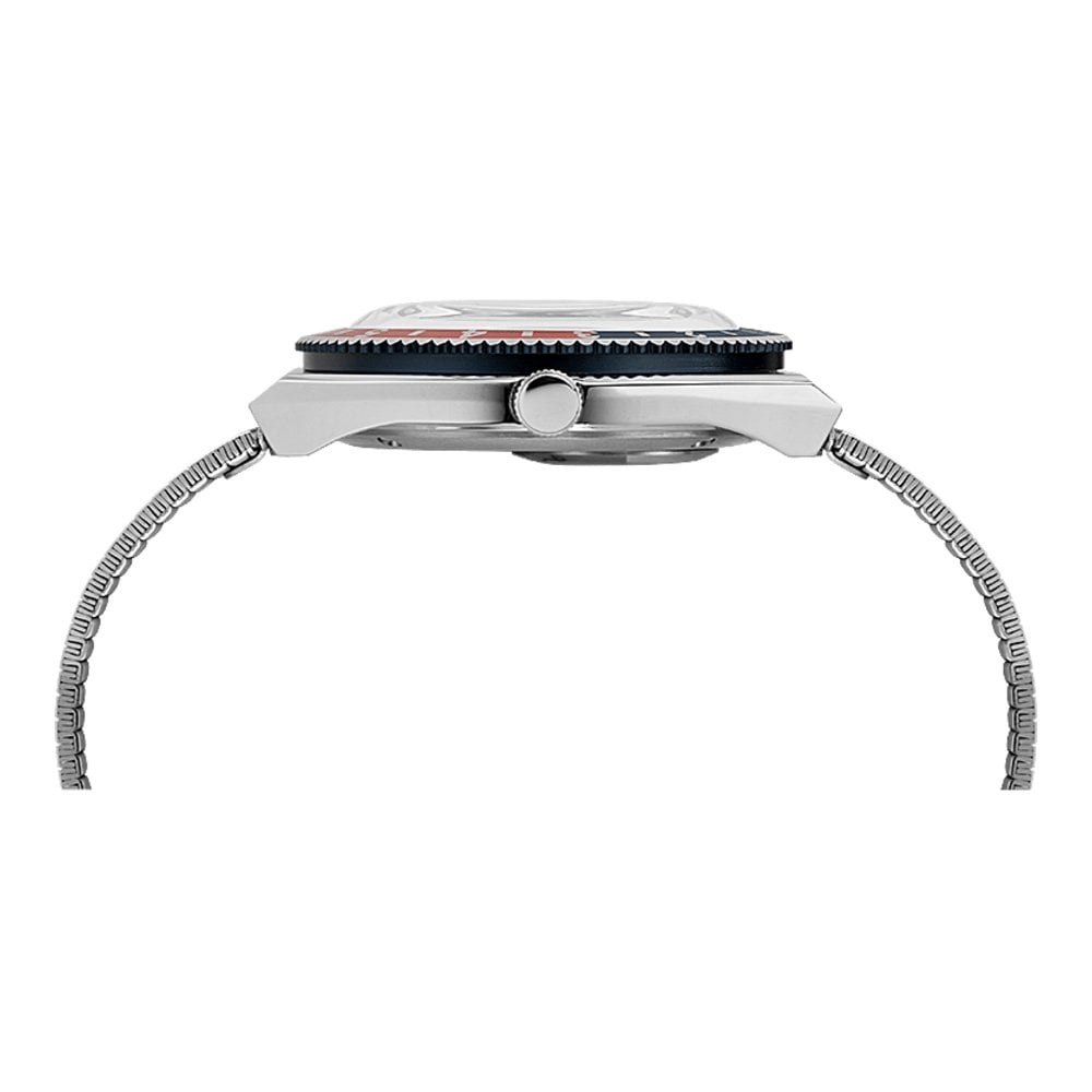 Q Timex Reissue 38mm Stainless Steel Watch - Blue/Red