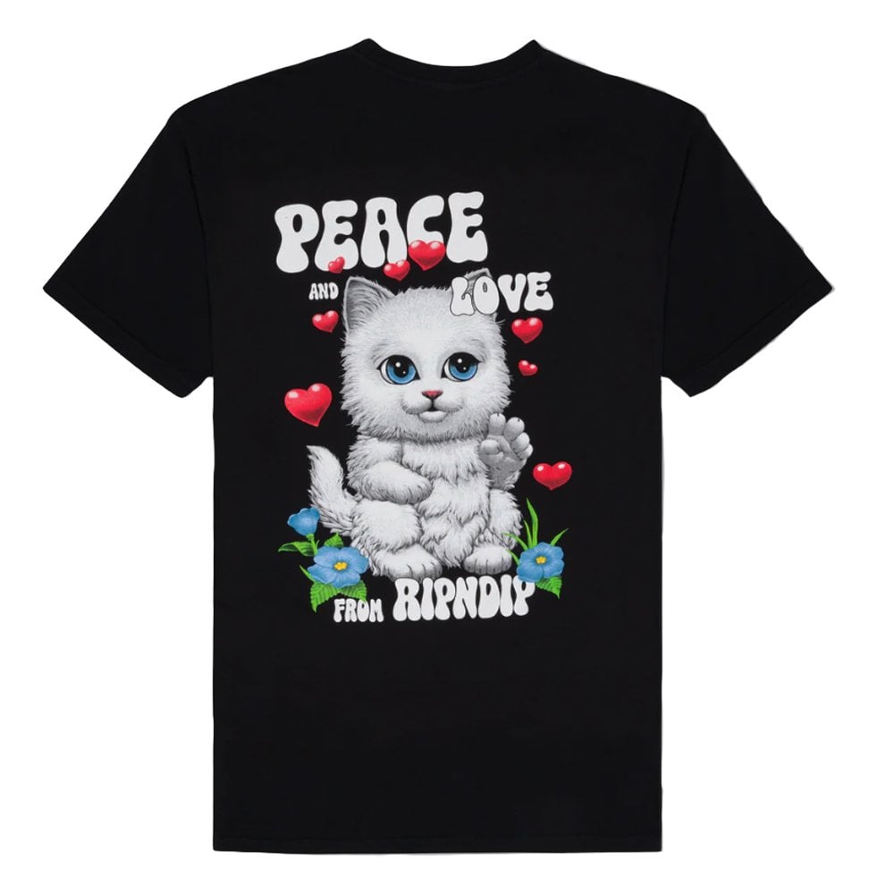 Peace Love RIPNDIP T-Shirt - Black