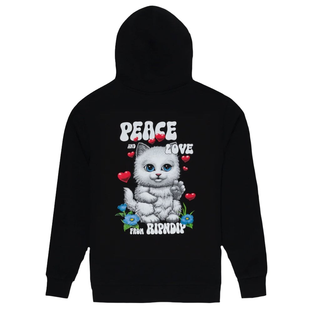 Peace Love RIPNDIP Hoodie - Black