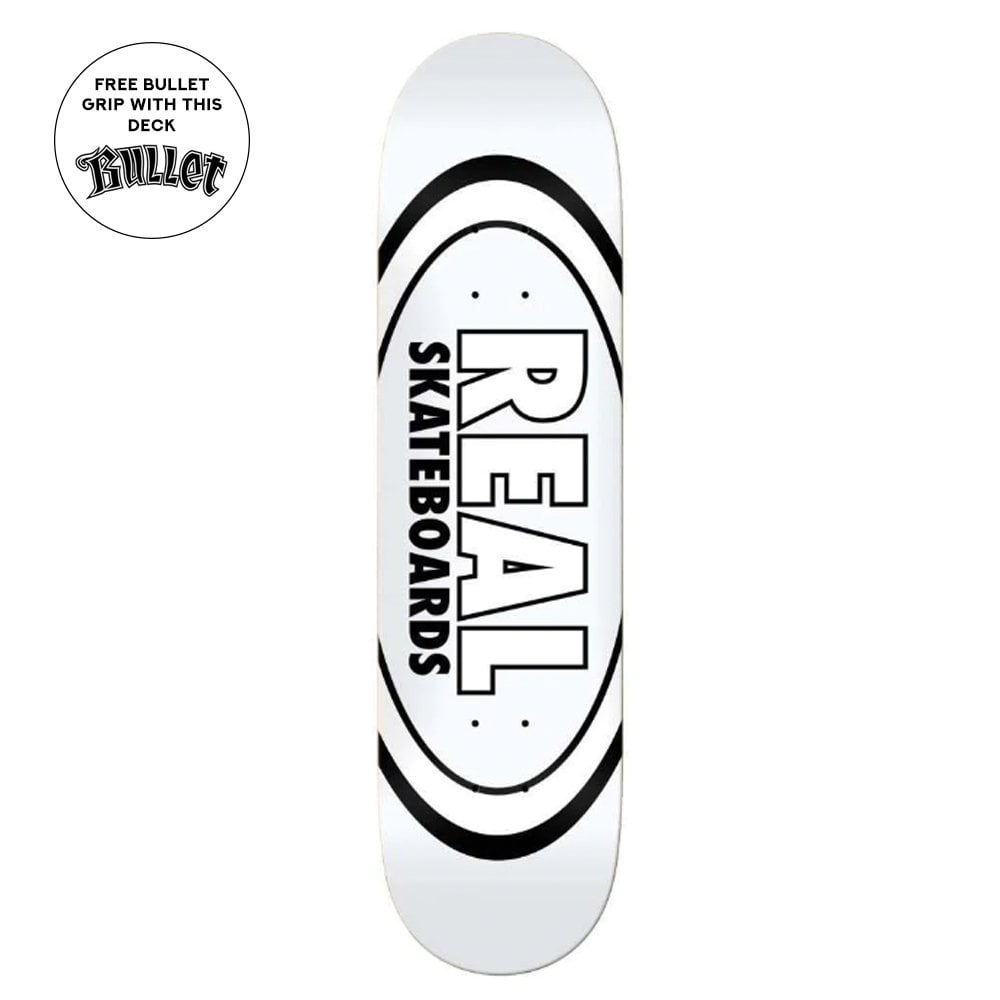 Oval Logo Skateboard Deck - White