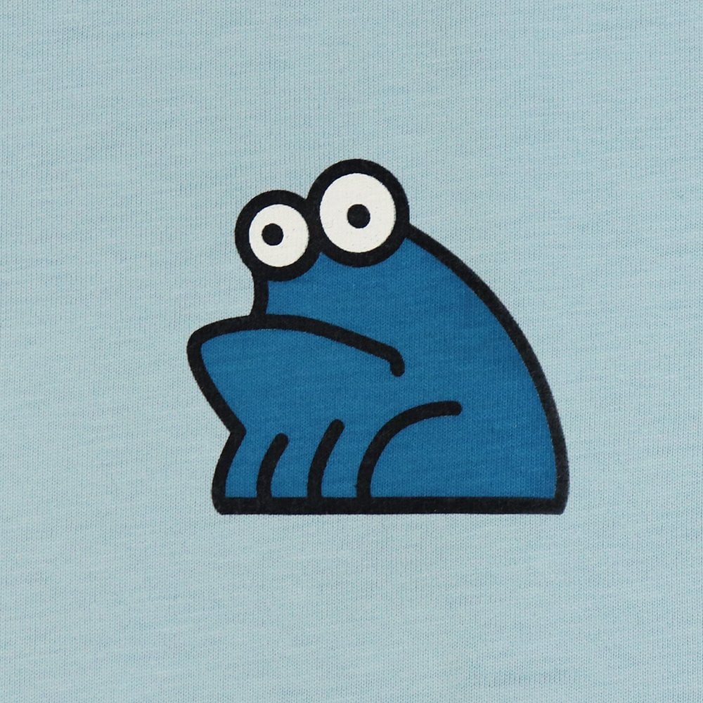 Printed T-Shirt - Pale Blu/Blu
