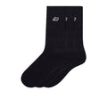Embroidered Patch Logo 3 Pack Crew Sock - Black