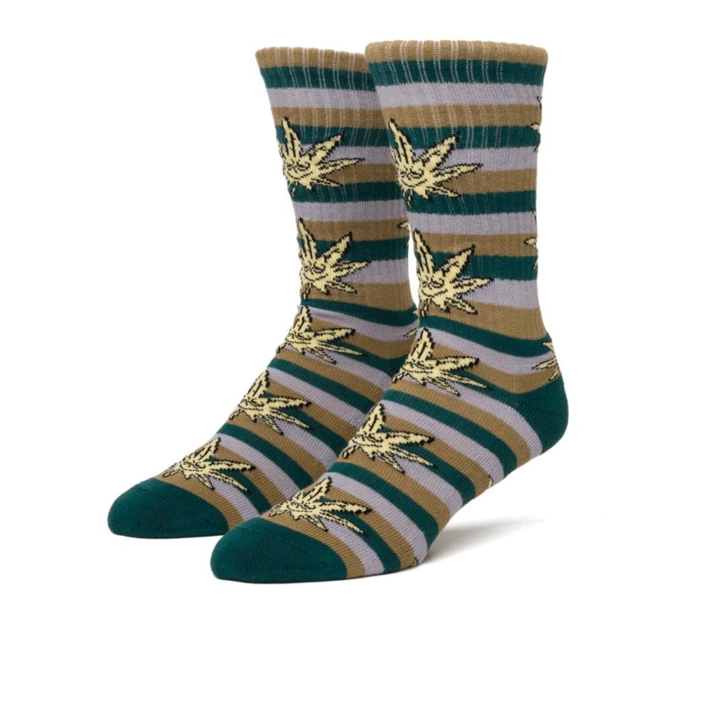 Green Buddy Stripe Sock - Pine