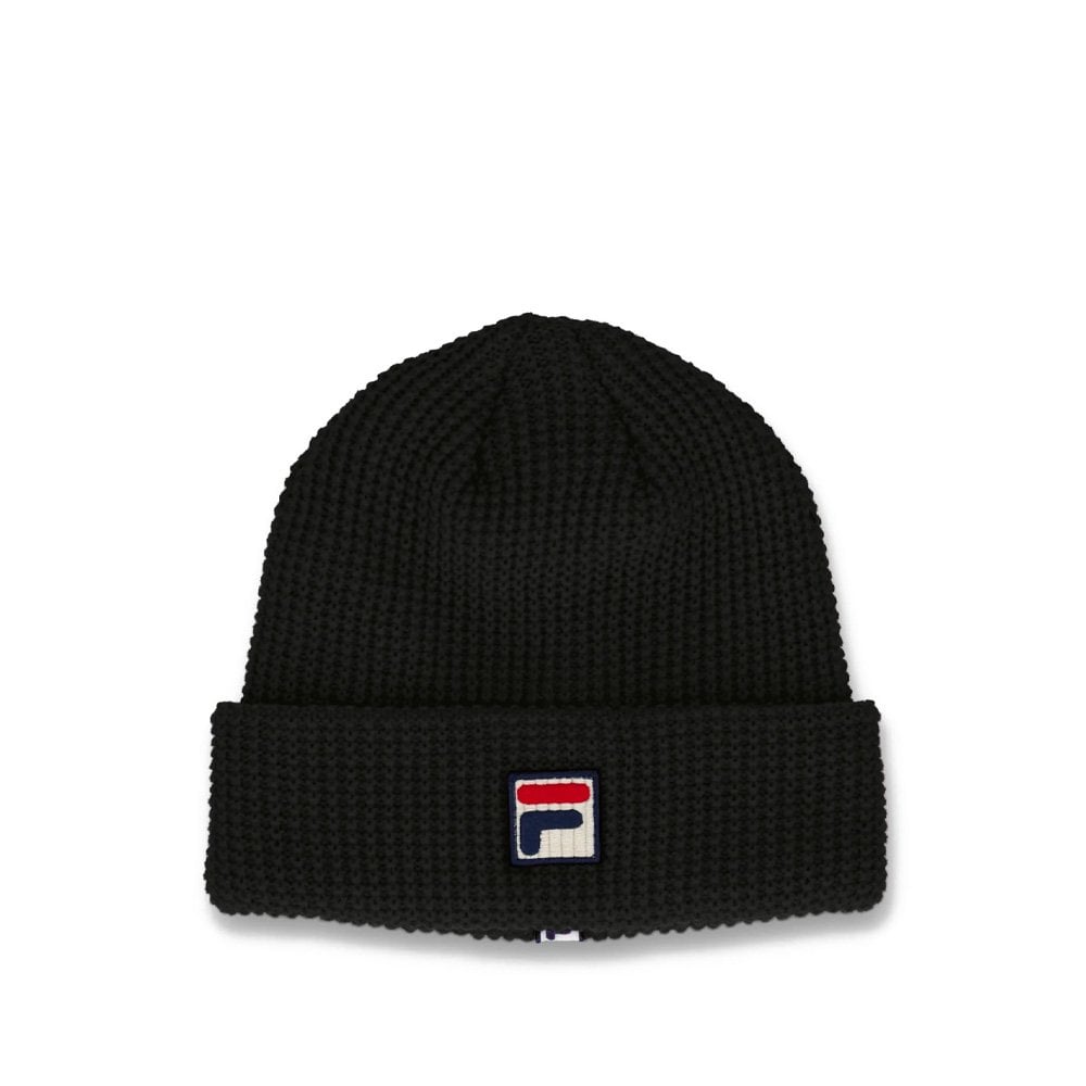 Kudoslux Reverse Knit Turn Up Beanie - Black