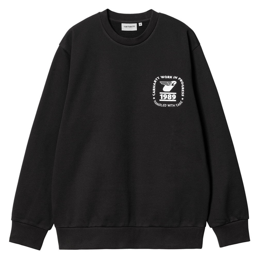 Stamp State Crewneck Sweatshirt - Black/White
