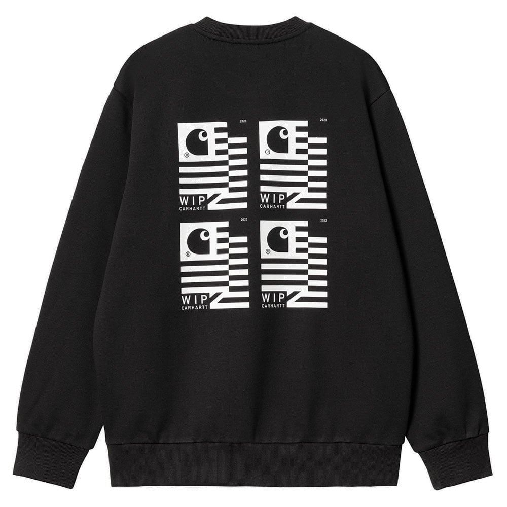 Stamp State Crewneck Sweatshirt - Black/White