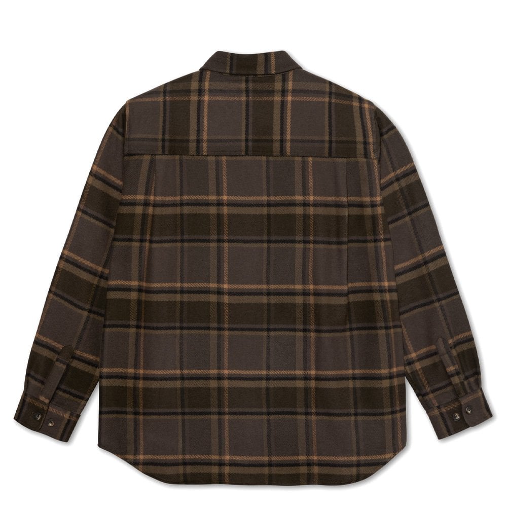 Mike Long Sleeve Flannel Shirt - Brown/Mauve