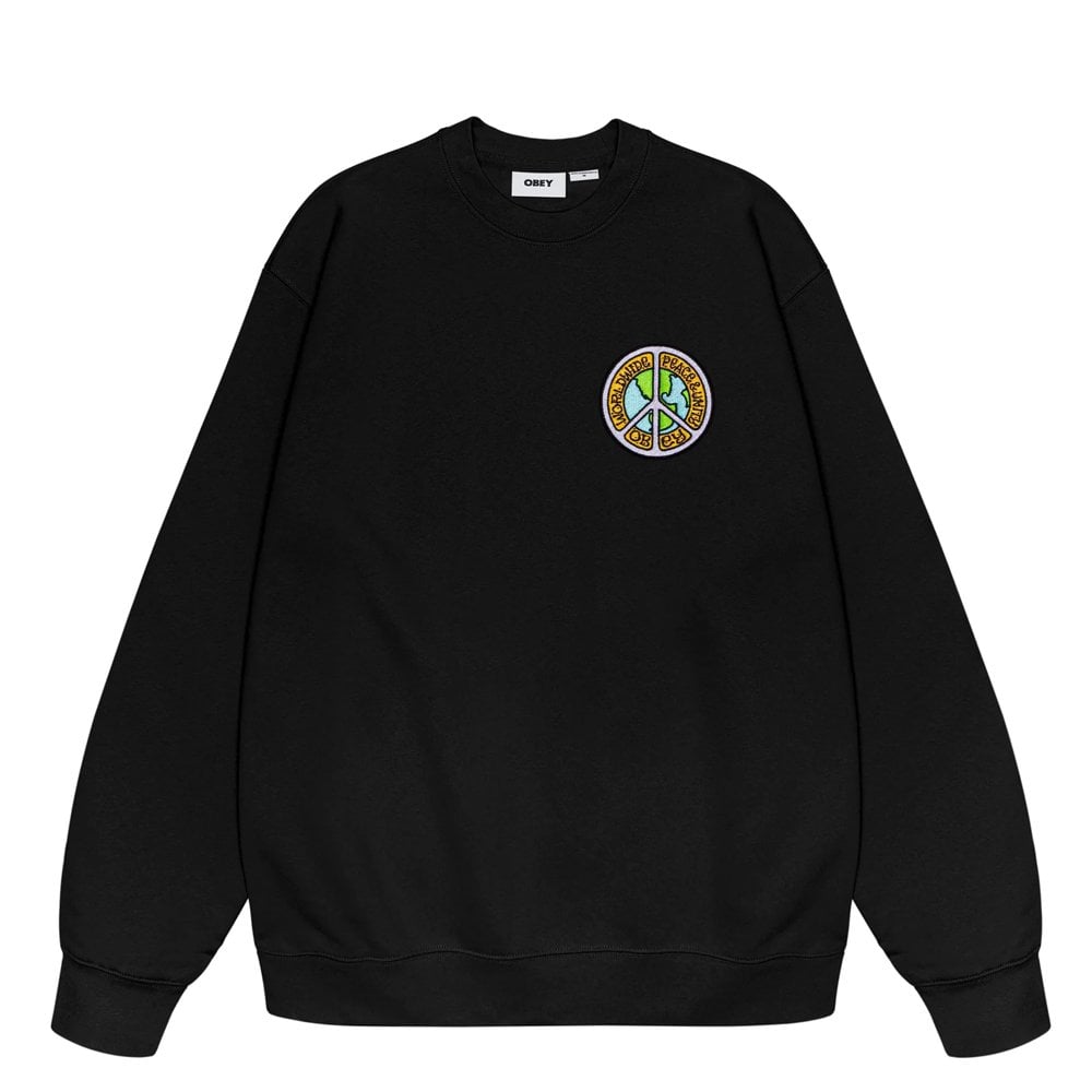 Peace & Unity Crewneck Sweatshirt - Black