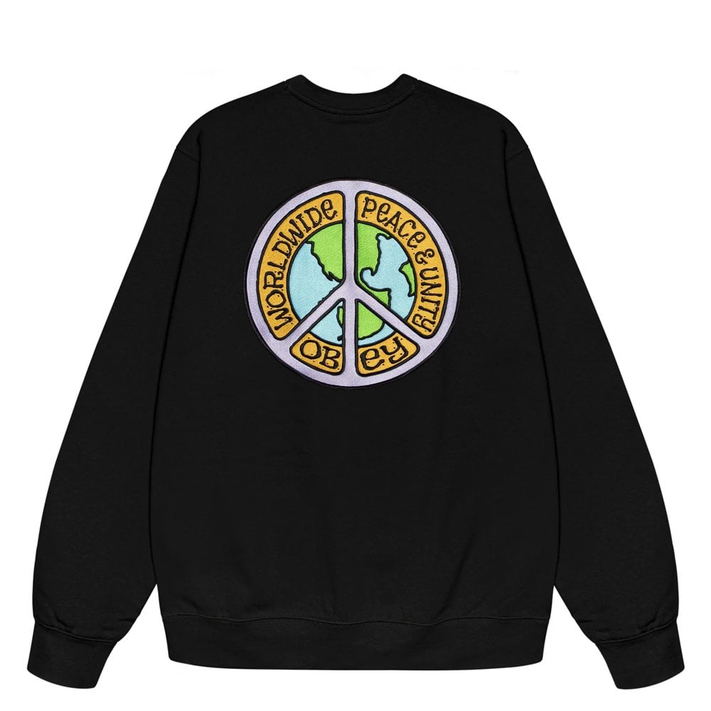 Peace & Unity Crewneck Sweatshirt - Black