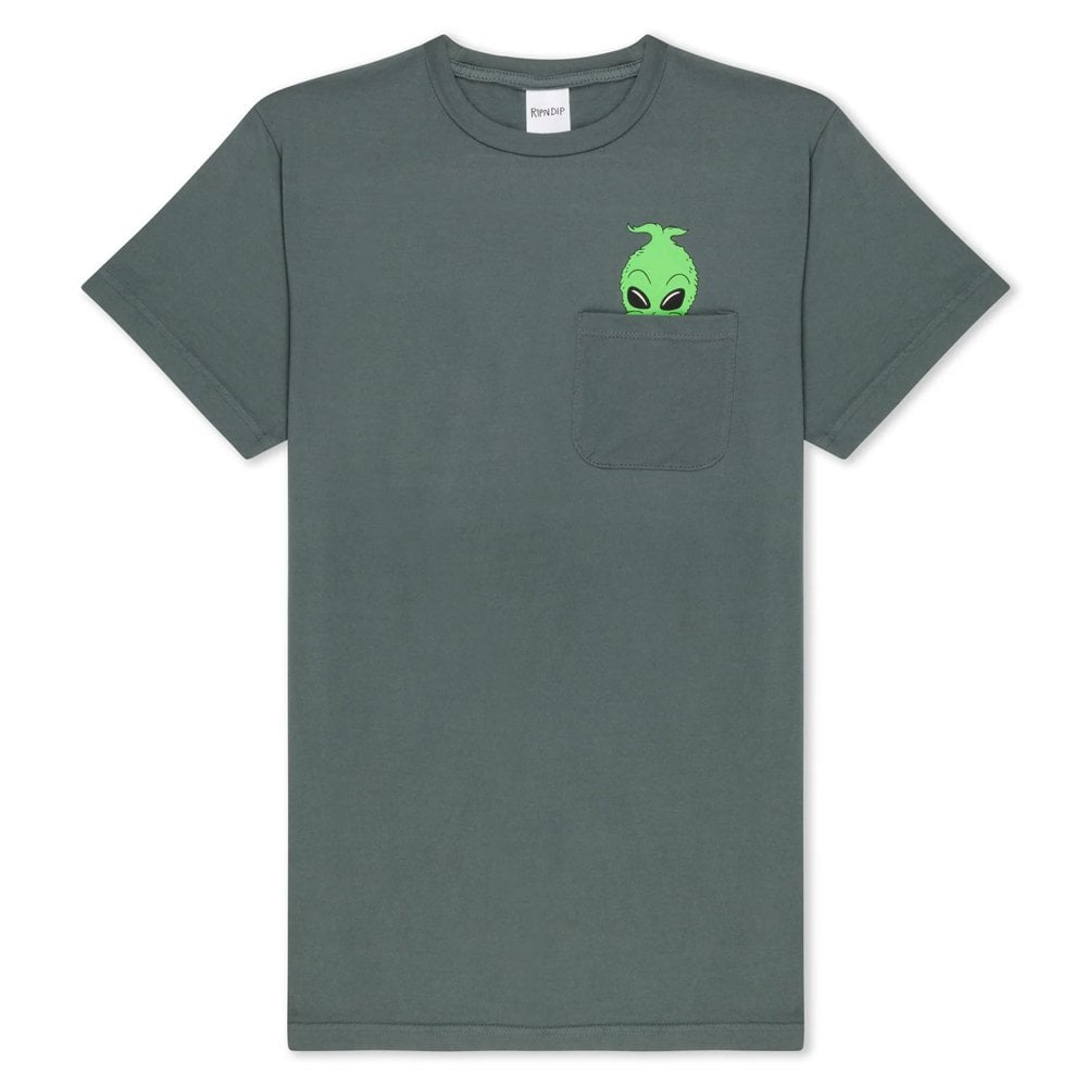 Bah Humbug Pocket T-Shirt - Charcoal
