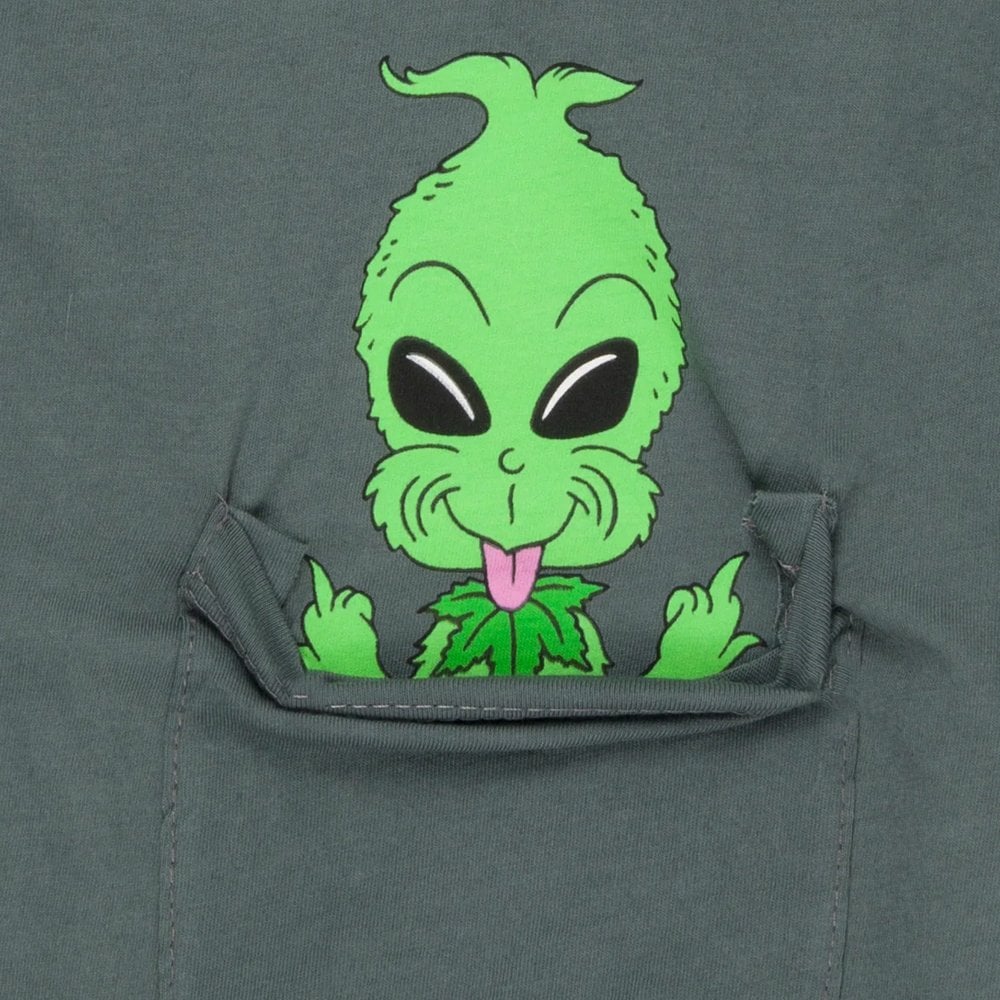 Bah Humbug Pocket T-Shirt - Charcoal