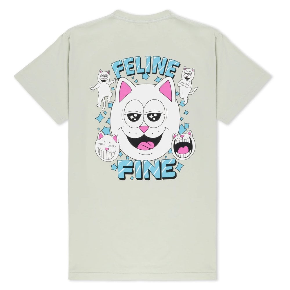Feline Fine T-Shirt - Sage