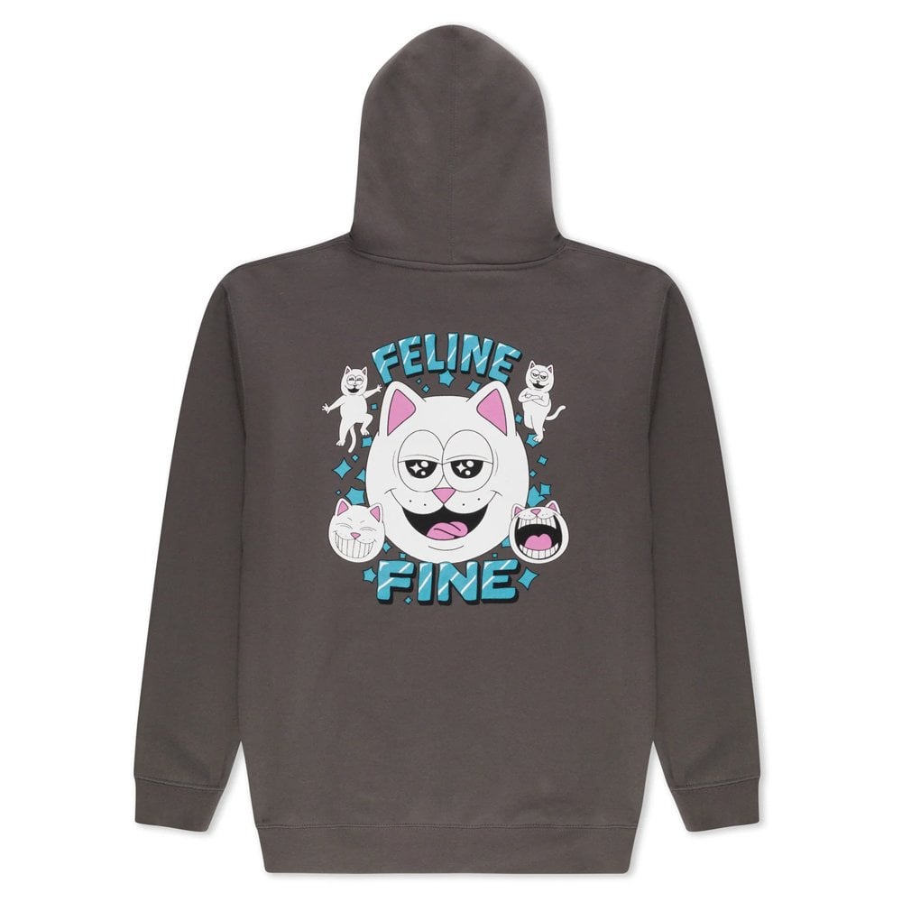 Feline Fine Hoodie - Charcoal