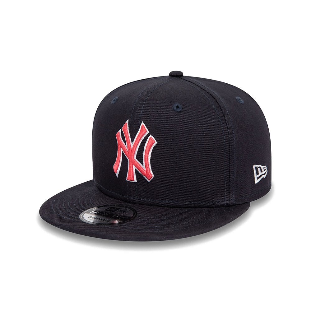 New York Yankees MLB Outline 9FIFTY Snapback Cap - Ny Navy/Pink