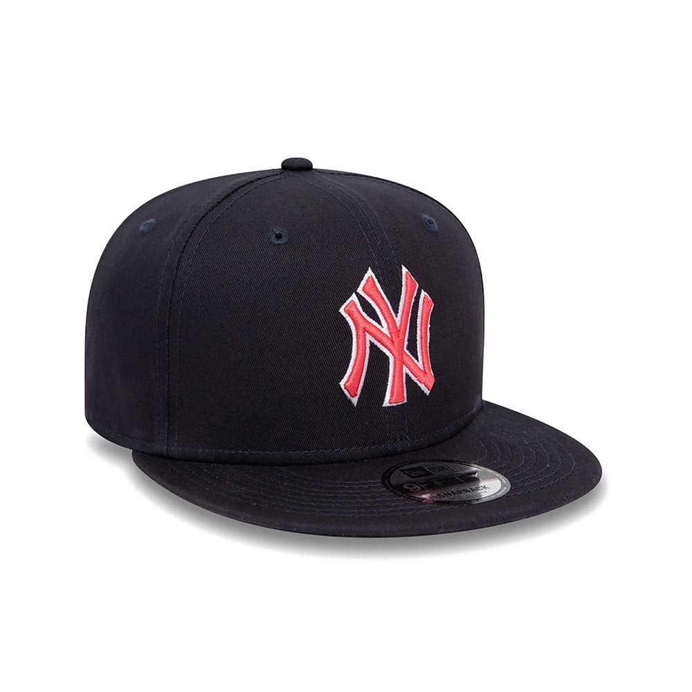 New York Yankees MLB Outline 9FIFTY Snapback Cap - Ny Navy/Pink