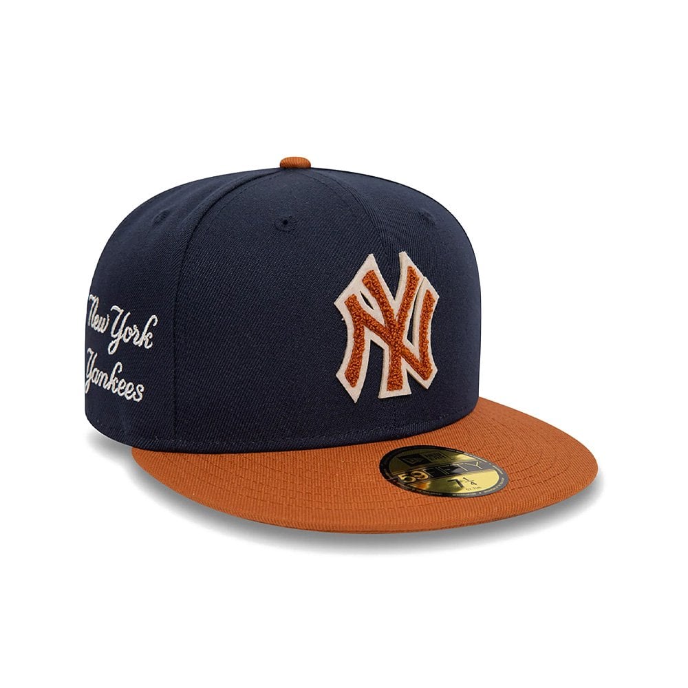 New York Yankees Boucle 59FIFTY Fitted Cap - Navy/Brown