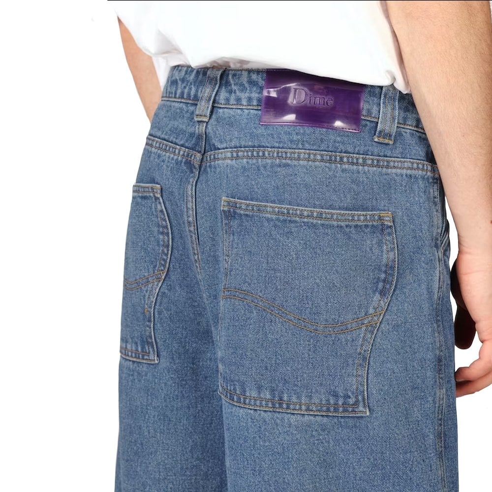Classic Baggy Denim Pants - Blue Washed