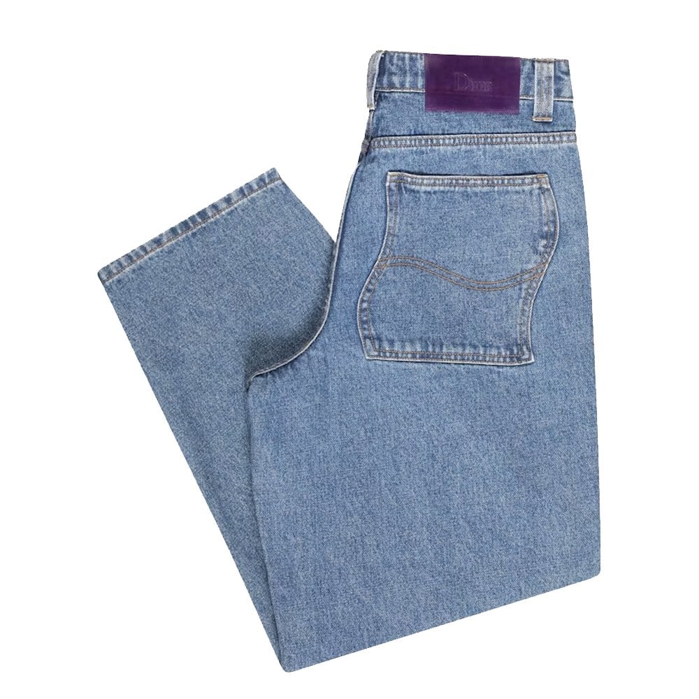 Classic Baggy Denim Pants - Blue Washed